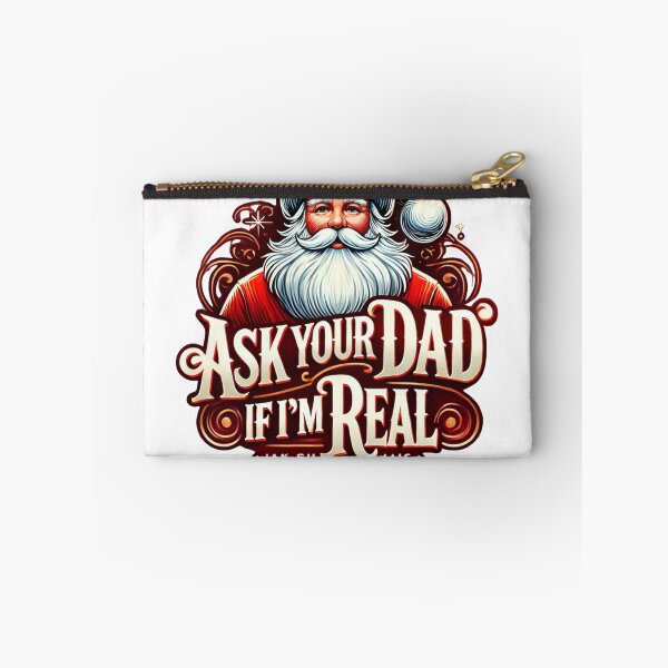 Item preview, Ask your dad if i'm real shirt,  fathers dad daddy gift shirt, funny face santa christmas, christmas santa shirt man, funny gift for dad designed and sold by Otmanestickers.
