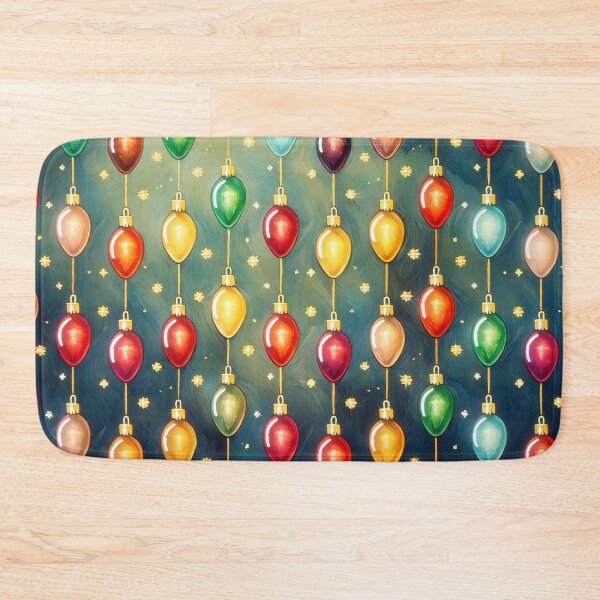 Item preview, Retro Christmas Lights Pattern designed and sold by ArtFactoryAI.