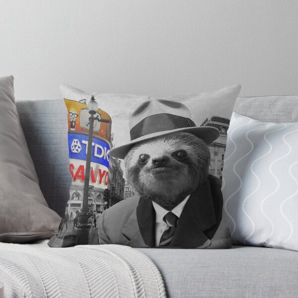 Item preview, Sloth in London #2 - Print / Home Decor / Wall Art / Poster / Gift / Birthday / Sloth Lover Gift / Animal print Canvas Print designed and sold by Furry And  Purry.
