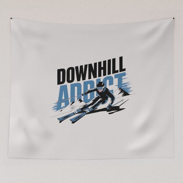Item preview, Downhill addict winter sports lover designed and sold by FriendlyLlama.