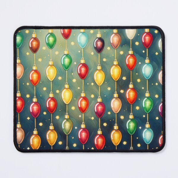 Item preview, Retro Christmas Lights Pattern designed and sold by ArtFactoryAI.