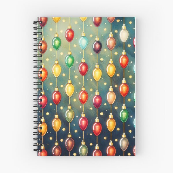 Item preview, Retro Christmas Lights Pattern designed and sold by ArtFactoryAI.