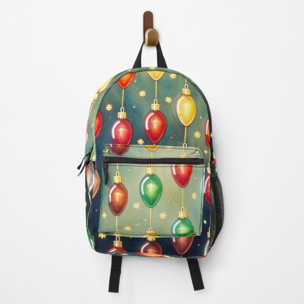 Item preview, Retro Christmas Lights Pattern designed and sold by ArtFactoryAI.