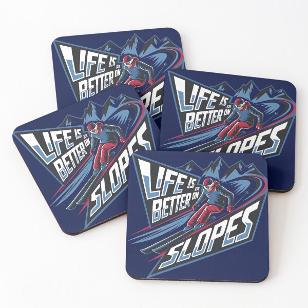 Item preview, Life is better on the slopes skiing lover designed and sold by FriendlyLlama.
