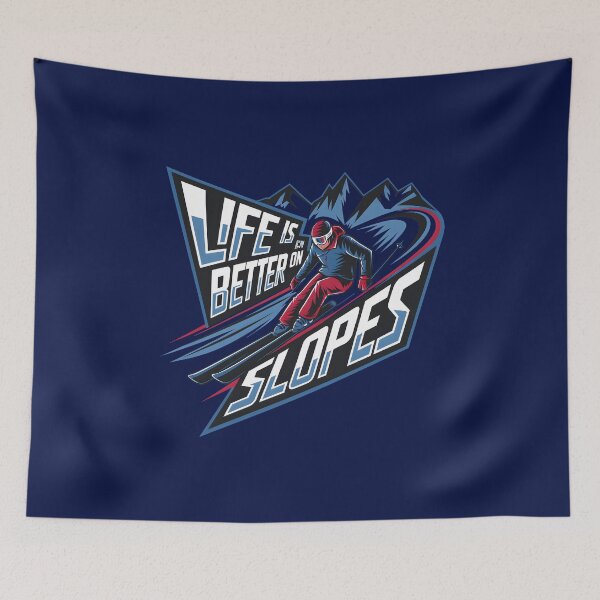 Item preview, Life is better on the slopes skiing lover designed and sold by FriendlyLlama.