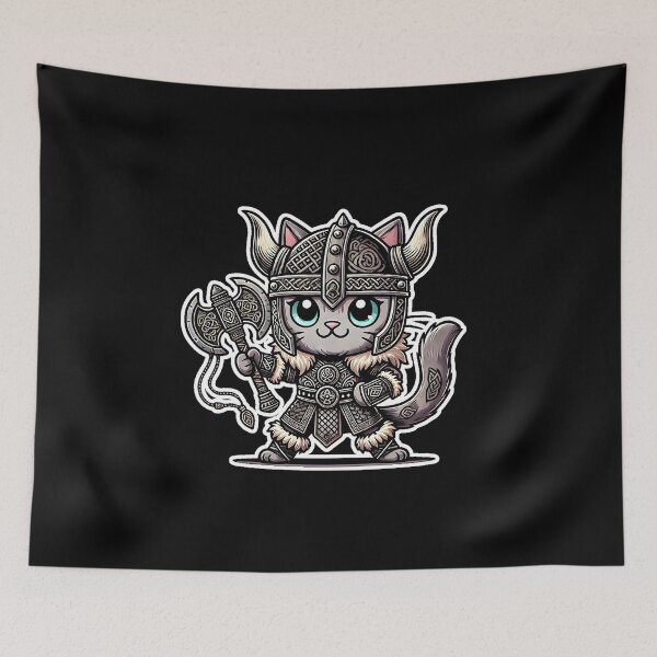 Item preview, Viking Cat Kawaii Fighter Fun designed and sold by lAnJefurtifeu.