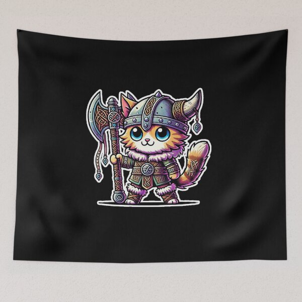 Item preview, Viking Cat Kawaii Fighter Fun designed and sold by lAnJefurtifeu.