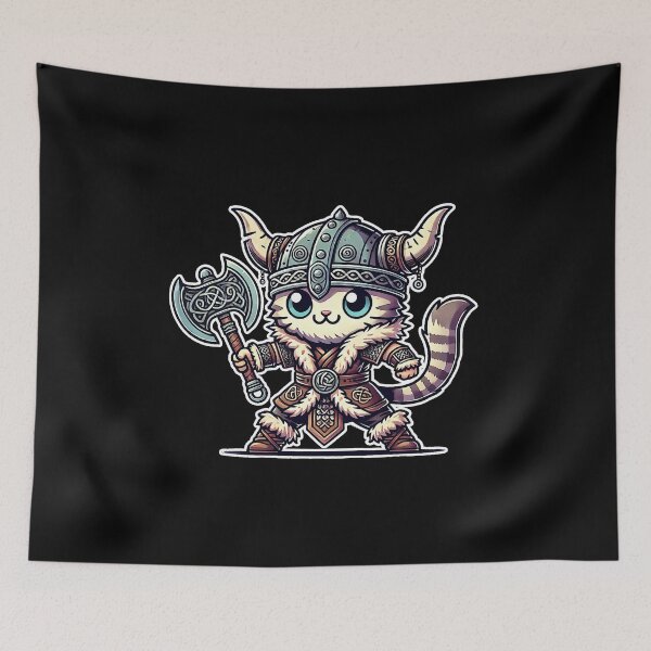 Item preview, Viking Cat Kawaii Fighter Fun designed and sold by lAnJefurtifeu.