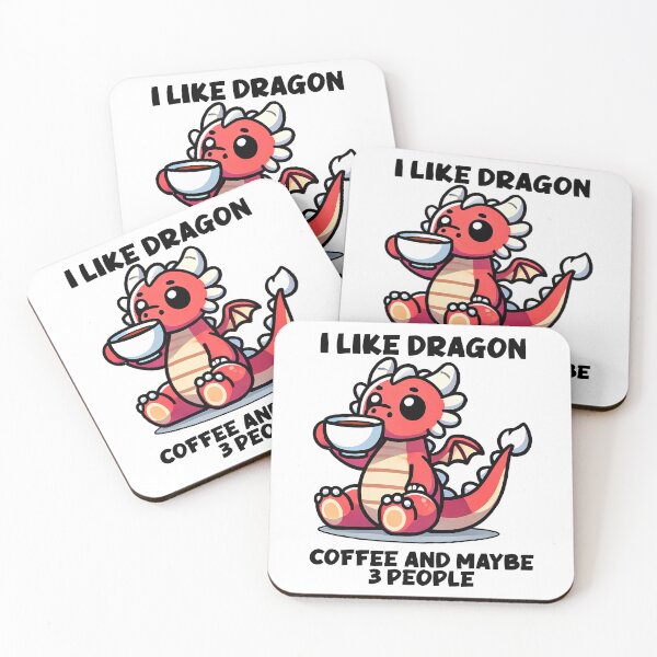 Item preview, Cute dragon I like dragon, coffee and maybe 3 people designed and sold by CharmSpell.