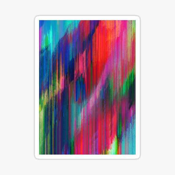 Velvet Soft Vacuum Abstract Evaporation Glitch Art Sticker