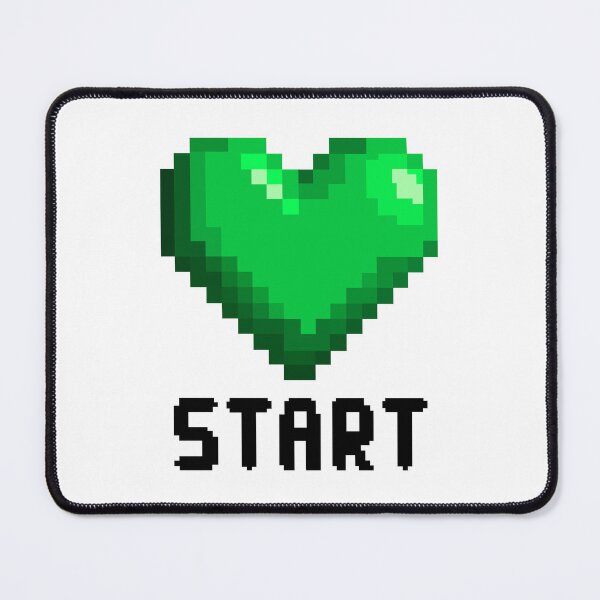 Item preview, Pixelated Green Heart - Retro Gaming designed and sold by Fikuall.