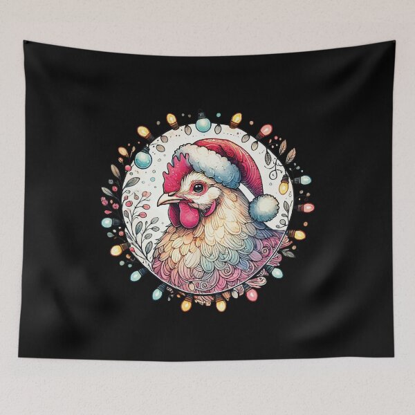 Item preview, Christmas Rooster With String Lights designed and sold by LuminOrb.