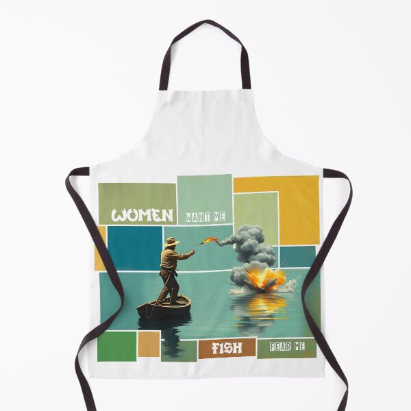 Item preview, Women Want Me, Fish Fear Me – Dynamic Fishing in Acrylic designed and sold by NudnaGrafika.