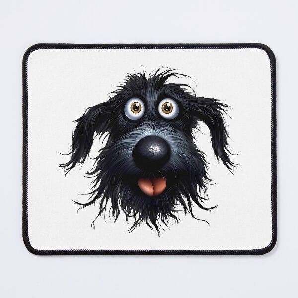 Item preview, Black dog looking forward and upward. designed and sold by Karen-Designs.