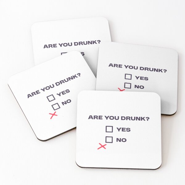 Item preview, Are you drunk? Funny Alcohol Joke Questionnaire - Funny Gift designed and sold by Bleak Shirt.