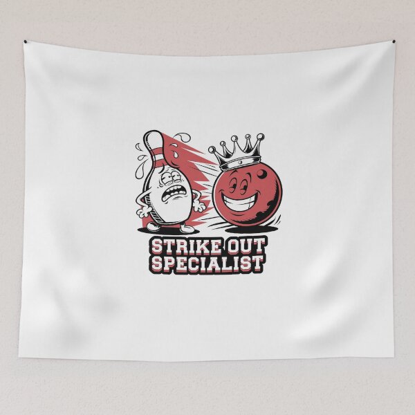 Item preview, Strike Out Specialist Bowling Design designed and sold by OldSchoolRetro.