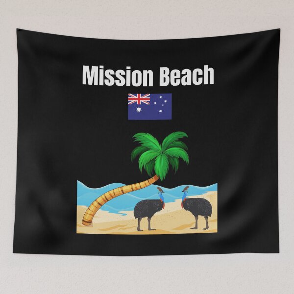 Item preview, Mission Beach Australia Cassowary palm tree Queensland beach designed and sold by Artstastic.
