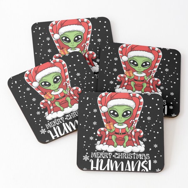 Item preview, Funny Alien Christmas, Merry Christmas Humans, Santa Hat, Cristmas 2025 designed and sold by ArtByKatti.