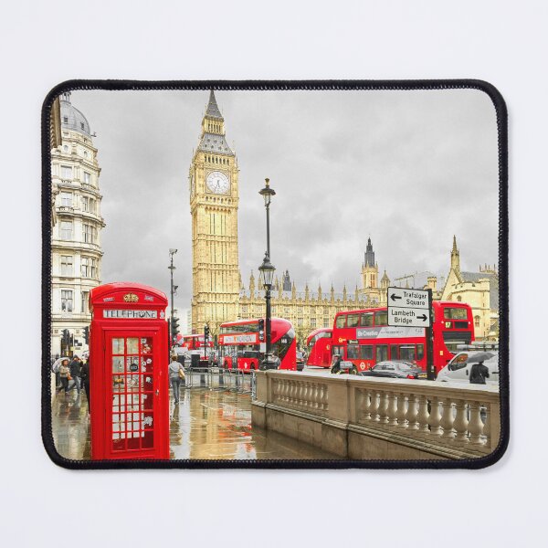 Item preview, London Reds - Red PhoneBox with Big Ben Busses designed and sold by Adam Gormley.