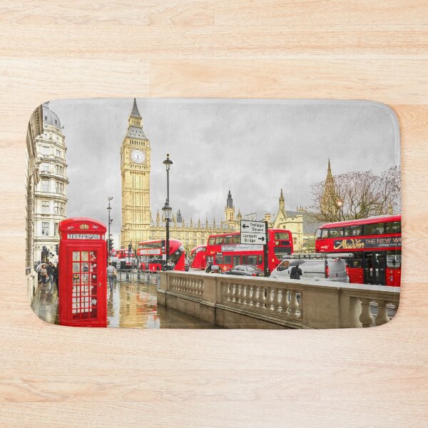 Item preview, London Reds - Red PhoneBox with Big Ben Busses designed and sold by Adam Gormley.
