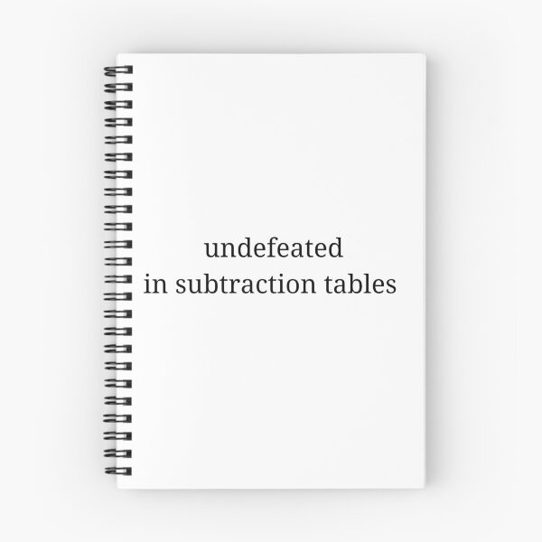 Item preview, undefeated in subtraction tables designed and sold by 3005Garments.