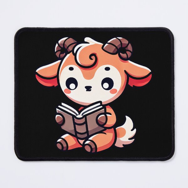 Item preview, Adorable goat reading book designed and sold by CharmSpell.