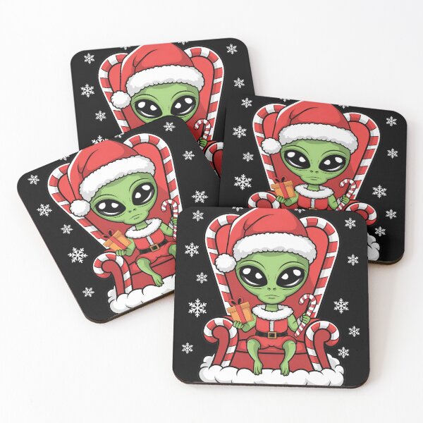 Item preview, Funny Alien Christmas, Merry Christmas Humans, Santa Hat, Cristmas 2025 designed and sold by ArtByKatti.