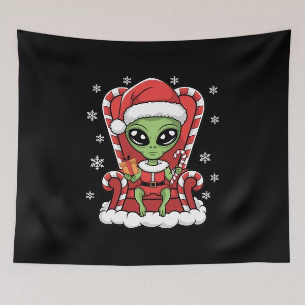 Item preview, Funny Alien Christmas, Merry Christmas Humans, Santa Hat, Cristmas 2025 designed and sold by ArtByKatti.