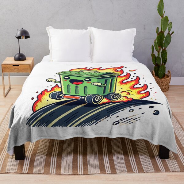 Item preview, Fiery Dumpster Racing - Quirky and Fun Graphic Design designed and sold by FunnyFarmDesign.