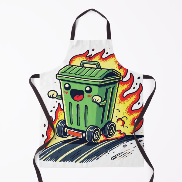 Aperçu de l'œuvre Fiery Dumpster Racing - Conception graphique originale et amusante créée et vendue par FunnyFarmDesign.