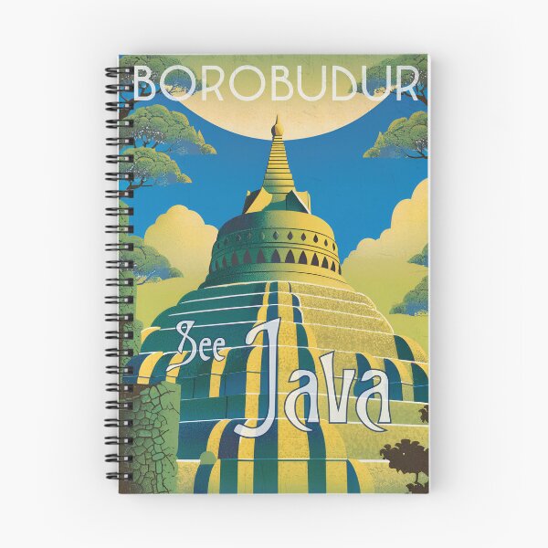 Item preview, Vintage Travel Art - Discover Java – Borobudur: A Monument to Ancient Majesty designed and sold by Lost-Horizons.