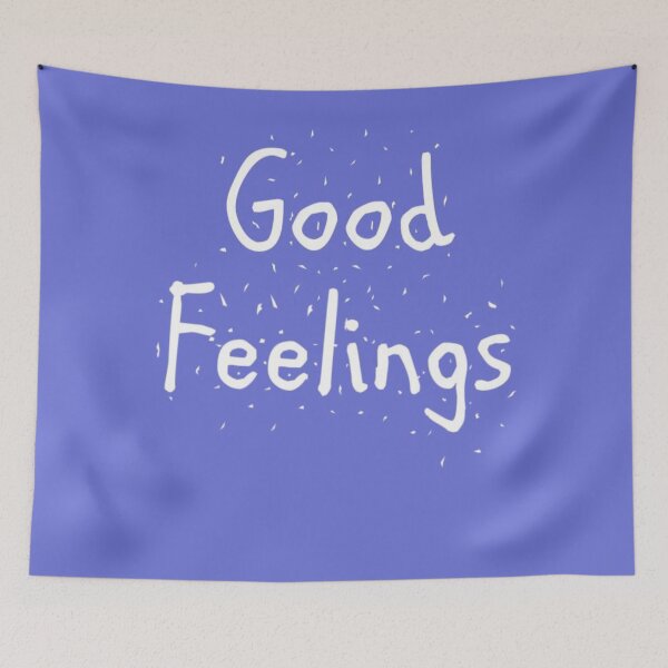Item preview, Positive Mood Text With Blue Background and White Handwritten Style designed and sold by Beautiful art store.