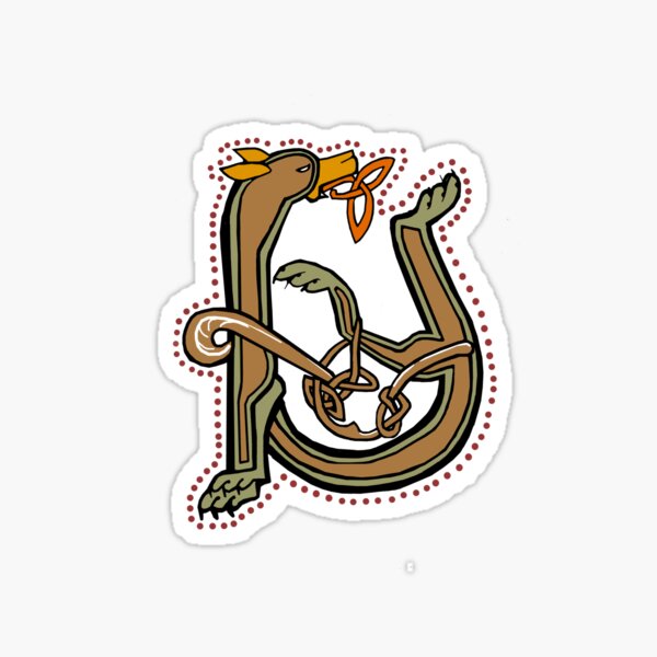 Item preview, Celtic Hound Letter U designed and sold by Donnahuntriss.