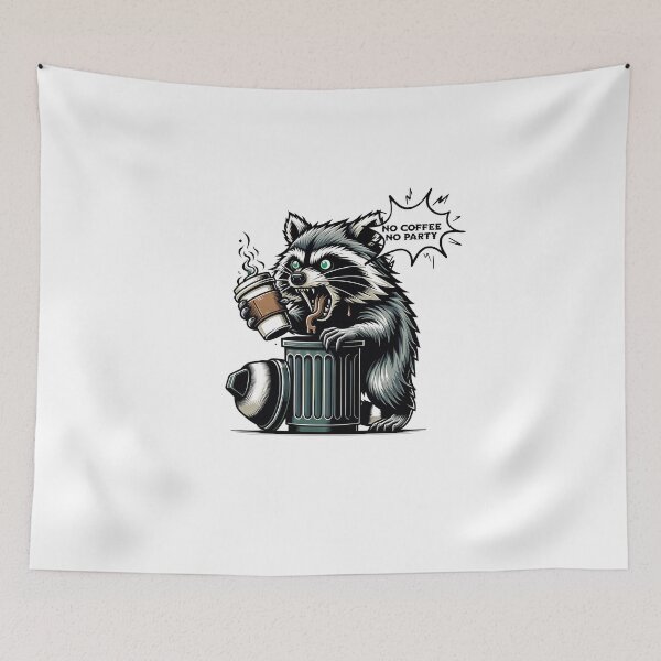Item preview, Mapache, sin café no hay fiesta designed and sold by pikeprints.