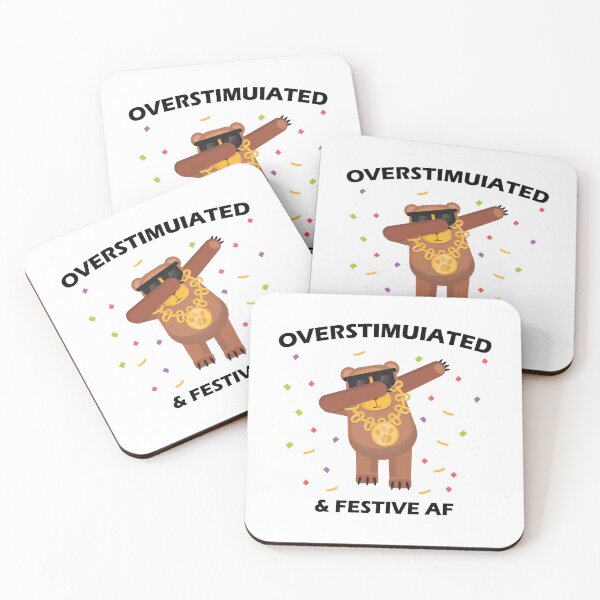 Item preview, Funny overstimulated & festive af | Bear with Glasses designed and sold by Med30.