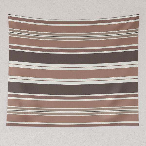 Item preview, Mocha-Brown Horizontal Stripes Pattern designed and sold by iCraftCafe.