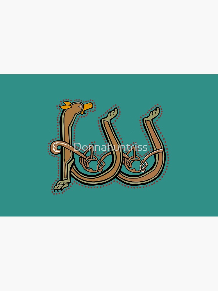 Thumbnail 4 of 4, Zipper Pouch, Celtic Hound Letter W designed and sold by Donnahuntriss.