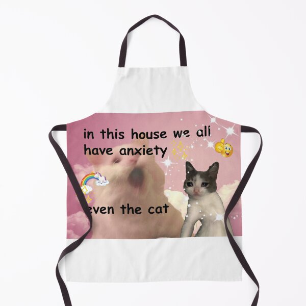 Item preview, in this house we all have anxiety even the cat designed and sold by alisonm47.