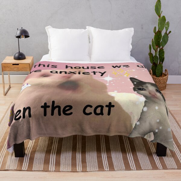 Item preview, in this house we all have anxiety even the cat designed and sold by alisonm47.