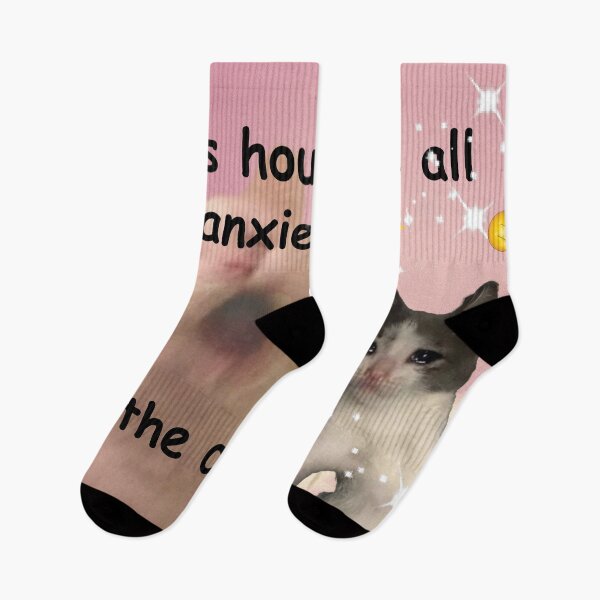 Item preview, in this house we all have anxiety even the cat designed and sold by alisonm47.