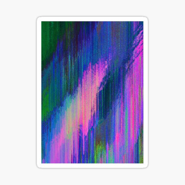 Attract Obscuro Abstract Evaporation Glitch Art Sticker