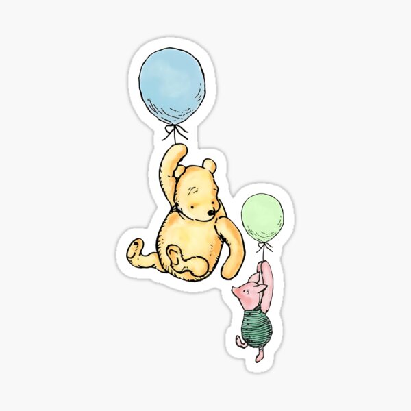 Artikel-Vorschau von Winnie und Ferkel – Ballonabenteuer, designt und verkauft von ColorFlowArt.