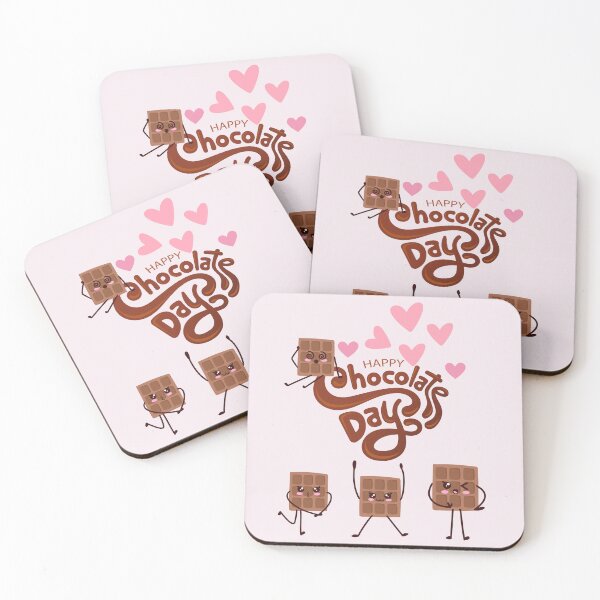 Item preview, Valentine's Day, Happy Chocolate Day with hearts and cute little chocolates Stickers and more designed and sold by CRandRRstickers.