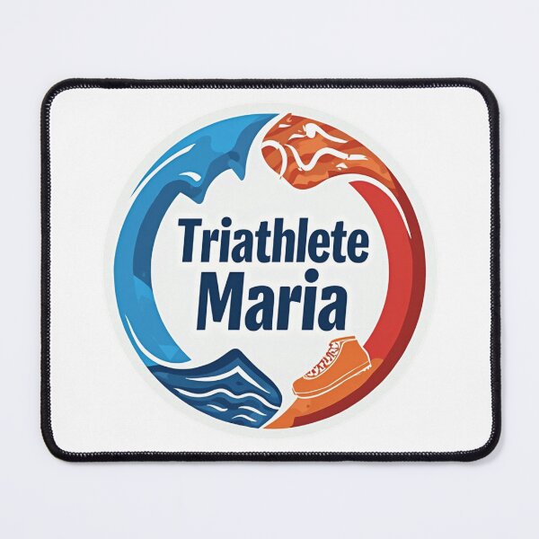 Item preview, Dynamic Triathlete María - Swim, Bike, Run designed and sold by Triathlongram.