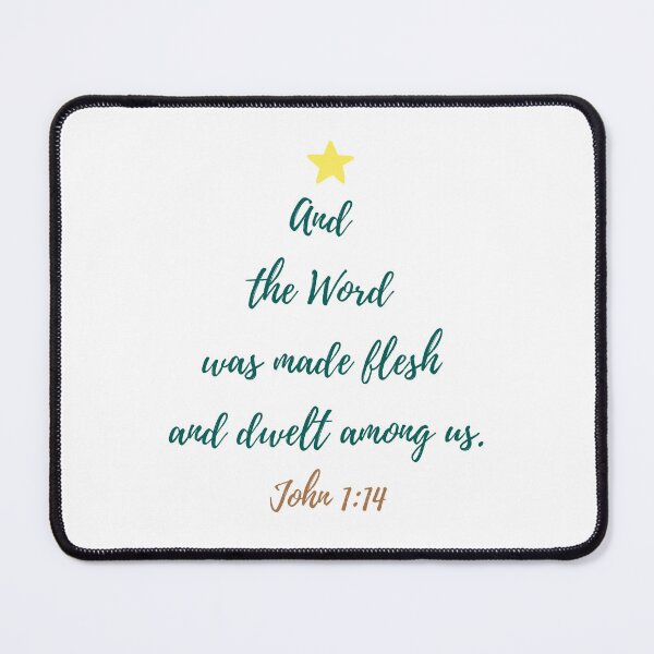 Item preview, John 1:14 Bible Verse Christmas Gift, Scripture Tree, Inspirational Holiday Item, Meaningful Christmas Gift, Faith-Inspired Coffee Accessory. designed and sold by InHisImageGifts.
