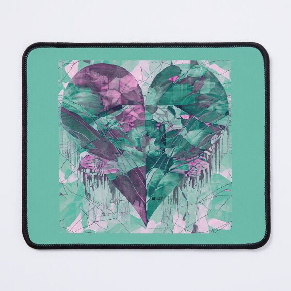 Item preview, Print of Abstract Heart in Sea Green and Magenta - dePace' designed and sold by mrpropcake.