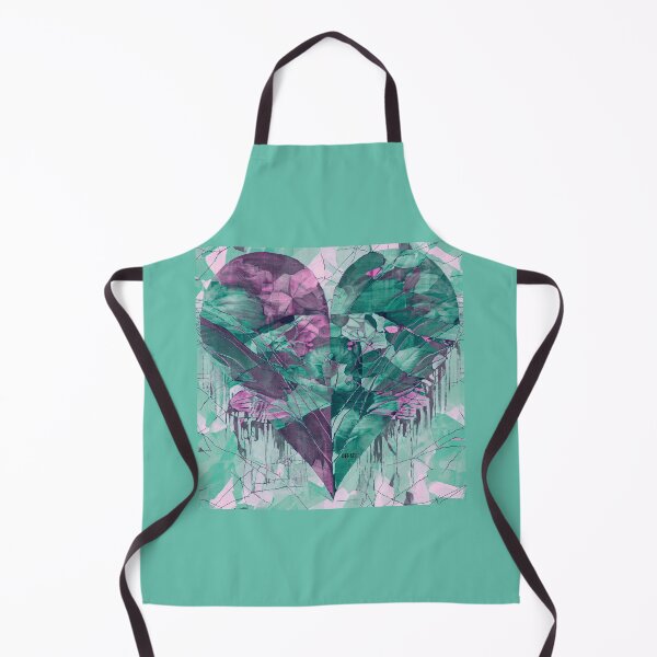 Item preview, Print of Abstract Heart in Sea Green and Magenta - dePace' designed and sold by mrpropcake.