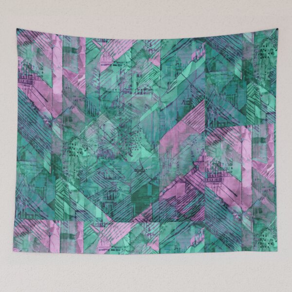 Item preview, Print of Sea Green and Magenta dripped together - dePace' designed and sold by mrpropcake.