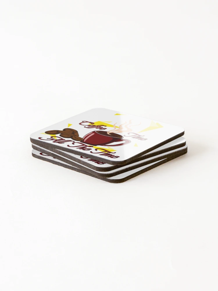 Thumbnail 4 of 5, Coasters (Set of 4), Coffee Time designed and sold by OutJsWindow.