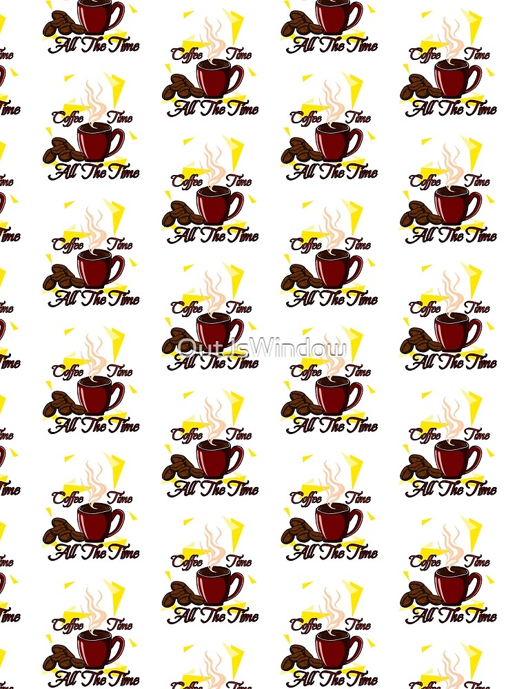 Thumbnail 3 of 3, Scarf, Coffee Time designed and sold by OutJsWindow.